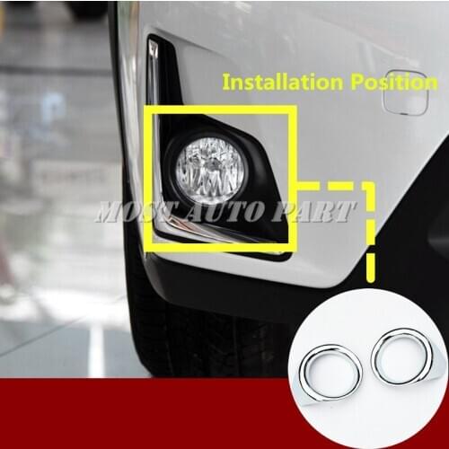 ABS Chrome Front Fog Light Trim Cover 2pcs For Subaru XV Crosstrek 2016-2017 Car accesories interior Car decoration