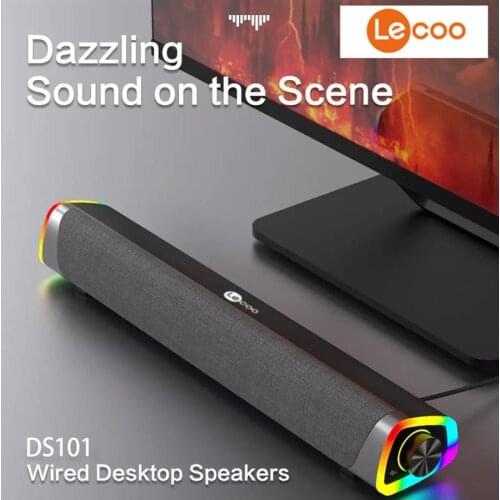 Lenovo L101 Desktop Speaker Stereo Music Surround Subwoofer Speaker For Macbook Laptop Notebook PC Player Wired Loudspeaker