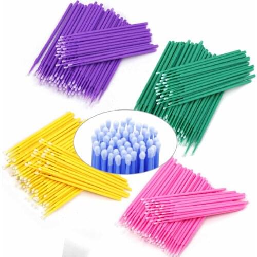 Disposable Make up Eyelashes Brushes 500/1000pc Individual Lashes Cleaner Applicator Eyeshadow Lip Gloss Cleaning Microbrush Kit