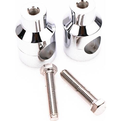 Pair 2" Shorty Chrome Round 1" Handlebar Risers For Harley Honda Shadow VT VTX Suzuki Yamaha Kawasaki Dirt Bike motorcycle