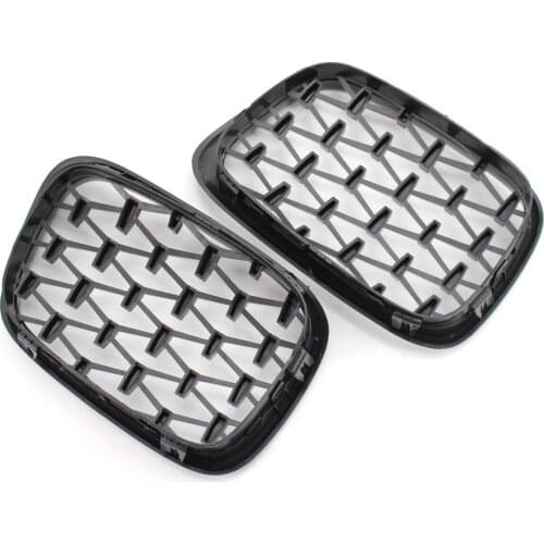 2pcs Auto Front Grille Racing Grills for BMW 5 Series E39 1999-2003 Racing Grille Car Middle Grills Front Bumper Accessories