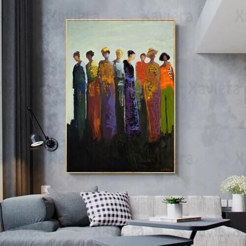 Impression Canvas Poster Independent Female Women Oil Painting Modern Home Decoration Living Room Entrance Gallery Decoration