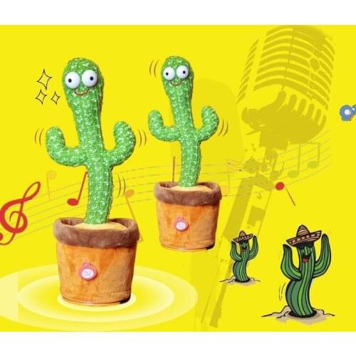 Lovely Talking Kids Plush Toy Dancing Cactus Doll Speak Sound Record Repeat Kawaii Stuffed Dolls Toys Children Education Gift