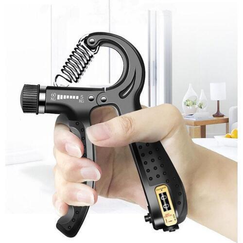 5-60kg Adjustable Counting Spring Finger Grip Gym Wrist Strengthener with Anti-slip Handle