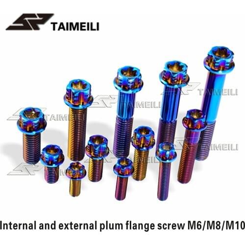 TAIMEILI Titanium screw, torx head flange screw M6M8M10x15/2025/3035/40/55/60/70mm screw thread pitch 1.25/1.5 motorcycle brakes