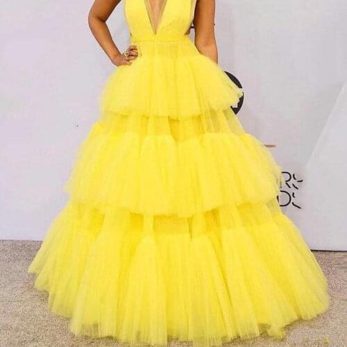 3 Layers Yellow Tutu Skirt Women faldas Tulle Skirts Party Extra Puffy Women Tutu Skirt Maxi Gown jupe femme