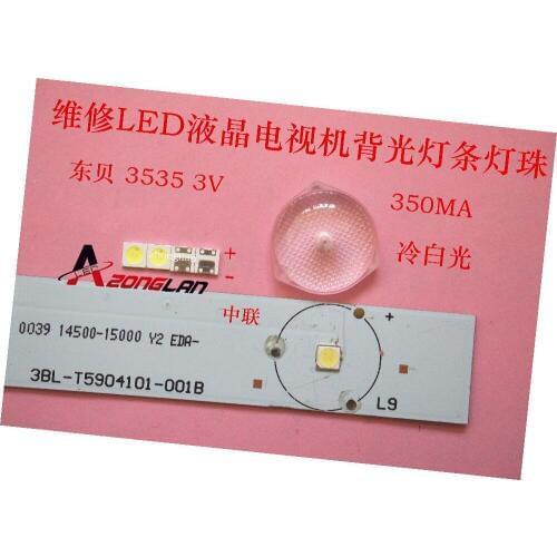 UNI 3537 3535 2000PCS 1W LED Chip-2 90LM 3v Cool white LCD Backlight for TV Application High Power LED