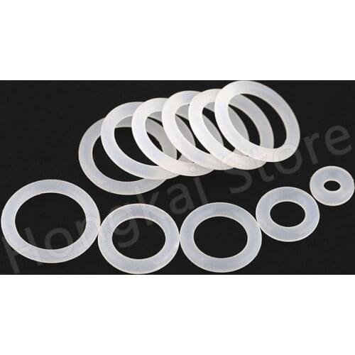 20pcs CS 3 mm*OD 10-75mm Food Grade Silicone O-Ring White Rubber Seal Ring Heat-Resistant -35℃-200