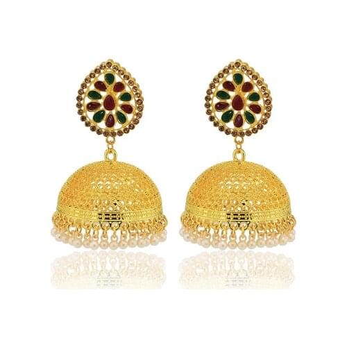 Vintage Earrings for Women Drop Shape Mesh Bells Indian Style Dangle Earrings Brincos Statement Jewelry Accessories 2021