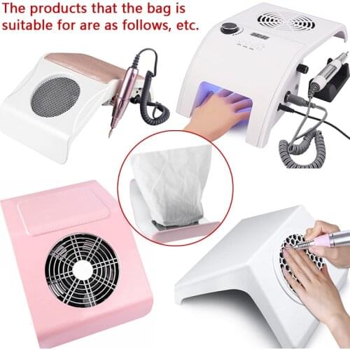 Nail art tool Storage White elasticity Collector Bag Vacuum Cleaner Dust Suction Collection Non-Woven Replaceable Washable Bags