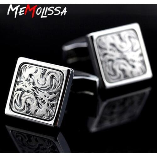 MeMolissa Laser Engraving Cufflinks for mens Chinese Style Lucky Phoenix Shirt Accessory High Quality Cuff Button Cuff links