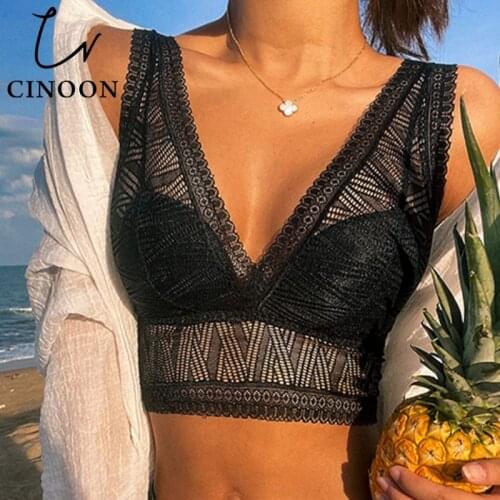 CINOON French Romantic Bra Women Lace Underwear Triangle Cup Ultra-Thin Underwear Silk Beautiful Back Bralette Femal Lingerie