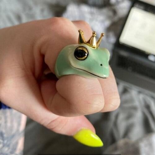 2021 Newest Arrival Vintage Frog Animal Rings For Women Gothic Engagement Wedding Party Ring Punk Jewelry Gifts Accessories