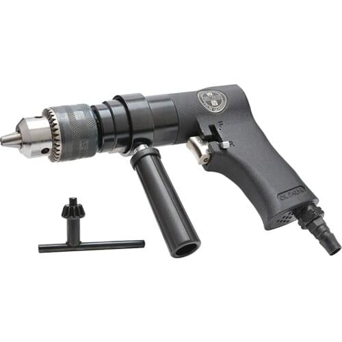 13MM Pneumatic Drill Reversible Air Drill Air Drilling Boring Tapping Gun 700RPM Clamping 1.5-13MM