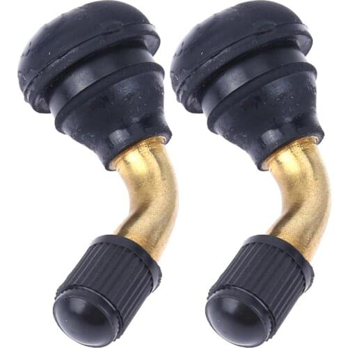 2pcs Motorcycle Rim 90 Degree Angle Aluminum Alloy Valve Motorcycle Wheel Tire Tubeless Valve Stems For Scooter Bike (PVR60)