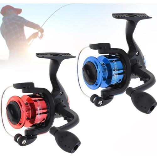 200 Model Mini Saltwater Spining Fishing Reel 100m 3# Loops 3BB 154g Rotate Winter Fishing Reel Fishing Tackle Blue / Red