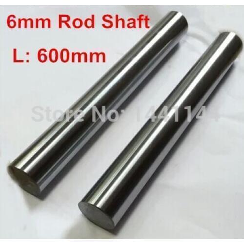4pcs linear shaft 6mm diameter 600mm long harden linear rod round shaft chrome plated