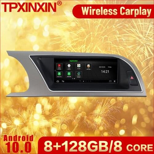 8+128G 2 Din Android Multimedia Receiver For Audi A5 2009 2010 2011 2012 2013 2014 2015 2016 BT Navi Radio Video Audio Head Unit