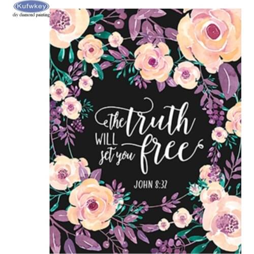 5D Diamond Painting Muslim Islamic Religion Flower Picture Full Square Drill DIY Diamond Embroidery Mosaic Rhinestone Home Decor