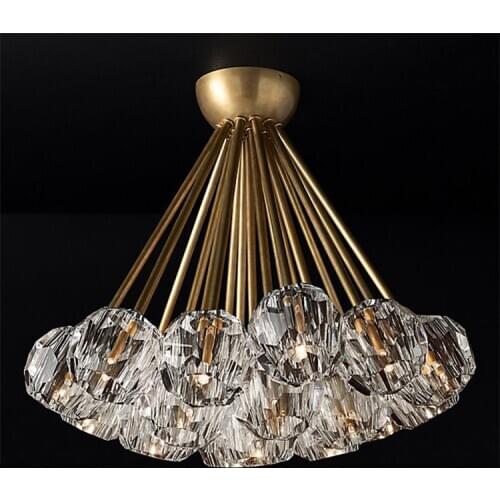 American chandelier LED creative luxury clothing store crystal ball chandelier modern minimalist villa designer living room