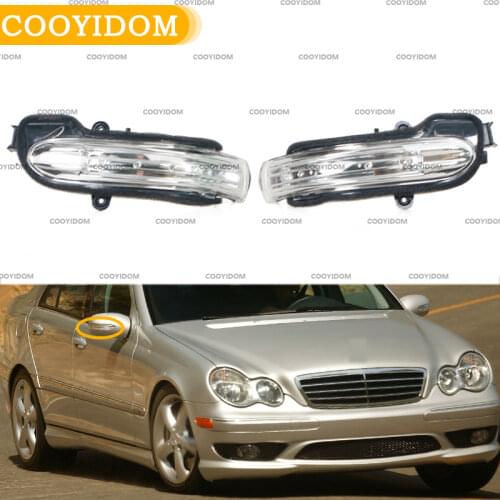 Car Front Marker Light Door Wing Rearview Mirror For Mercedes Benz W203 4Door 2004 2005-2007 Turn Signal Indicator Side Lamp