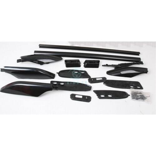 For Toyota Land Cruiser LC200 2008-2016 Black aluminium Roof Rail Rack Bar Luggage Carrierujh