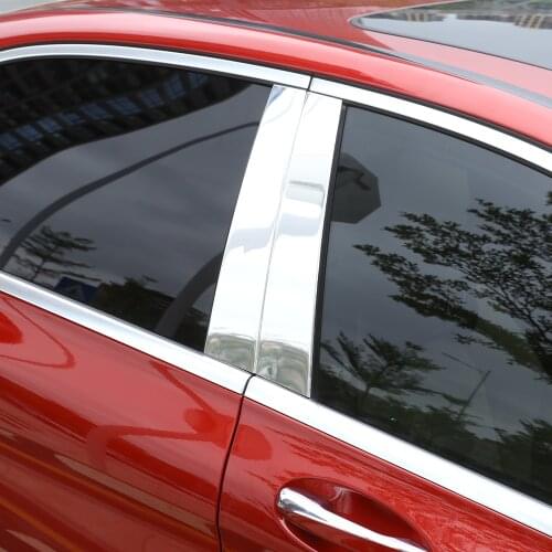 For Mercedes Benz C Class W205 C180 C200 long axis Car Styling Trim auto Accessories Car Window B-pillars Decorative Sticker