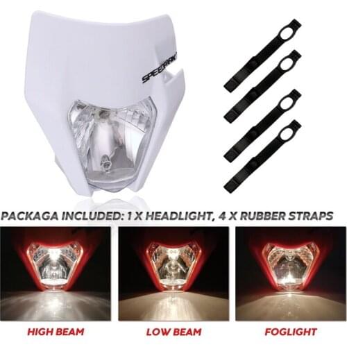 POWERZONE Motorcycle Headlight Headlamp For 2017 18 Headligt EXC XCF SX F SMR Enduro Dirt Bike Motocross Supermoto H4 Bulb