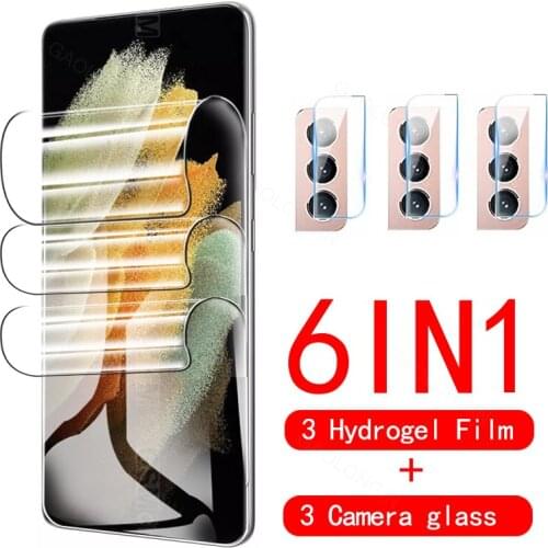Hydrogel Film For Samsung Galaxy S21 Ultra Protective Screen Protector Glass For Samsung S21 Camera Film For Samsung S21 Plus