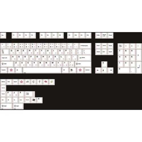 Personality minimalist white keycaps cherry height pbt sublimation mechanical keyboard keycap customization for 68/84/96/98