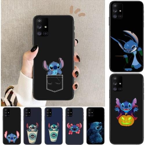 Jumba Stitch Phone Case Hull For Samsung Galaxy A50 A51 A20 A71 A70 A40 A30 A31 A80 E 5G S Black Shell Art Cell Cove