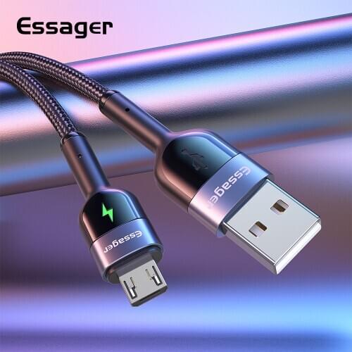Essager LED Micro USB Cable Fast Charging Charger Microusb Cable For Samsung Xiaomi Redmi Android Mobile Phone Data Wire Cord