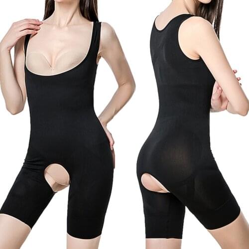 Shapewear Women Full Body Shaper Slimming Bodysuit Open Crotch Corset Waist Trainer Shaping Underwear Postpartum Recovery Sheath