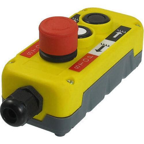 Red Emergency Stop Up Down Push Button Switch PG13.5 Cable 400V for Hoist Crane