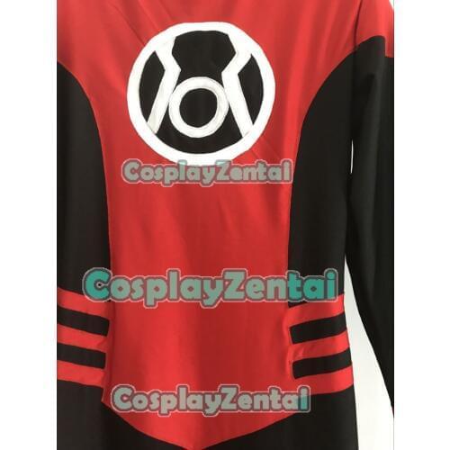 Red Lantern Costume Fullbody Halloween Spandex Zentai Suit Hot Sale Catsuit