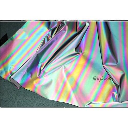 Laser colorful radio wave reflective fabric fabric Shaking background decoration creative DIY fabric