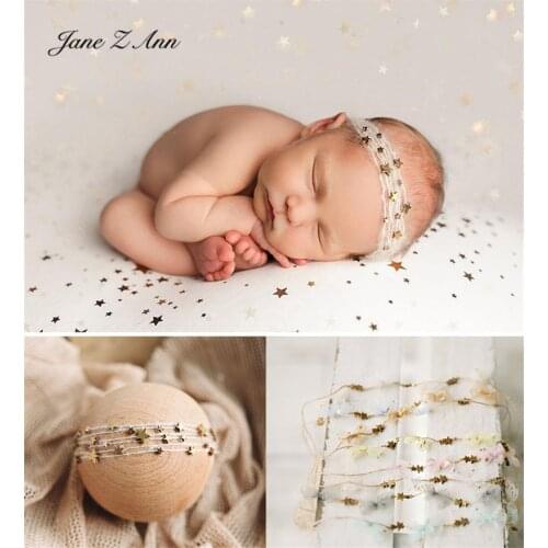 Star beaded mini bow tie headdress head flower baby 100 days 1 year newborn photography props baby photo