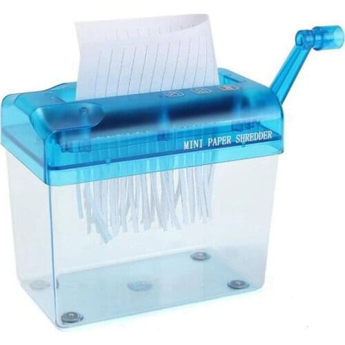 Mini Blue Shredder Crusher Destroyer Paper Documents Cutting Machine