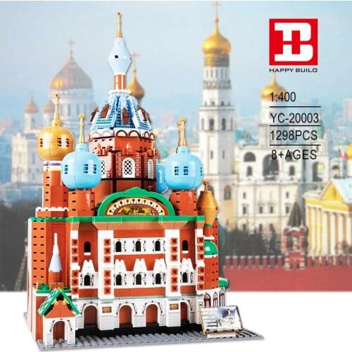 Famous Building Model Russian Style Church Model Building Blocks Eiffel Tower Model Building Blocks Construction Toys