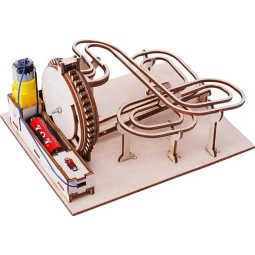 Marble Race Run 3D Wooden Puzzle Mechanical Kit Stem Science Physics Toy Maze Ball Assembly Model Building For Childrens