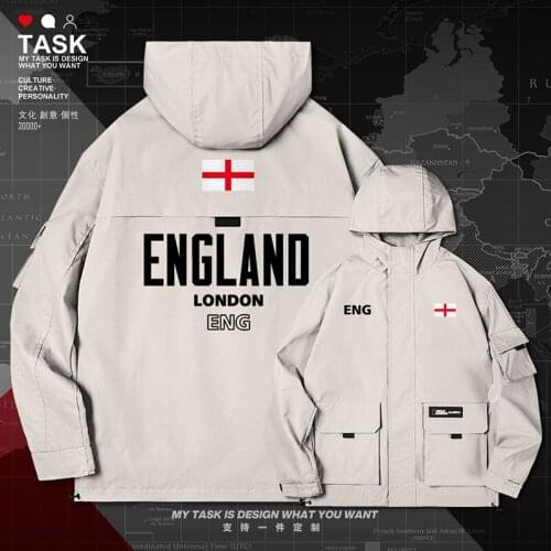 England English ENG UK men jacket hooded nation flag jackets mens coat new trench coat men casual streetwear clothes autumn