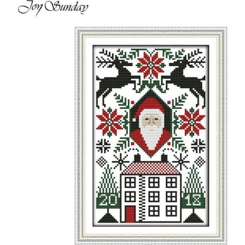 Joy Sunday Santa Claus 2 Counted Cross Stitch DMC 11CT 14CT Cross Stitch Patterns DIY Embroidery Kits Wall Home Decor Needlework