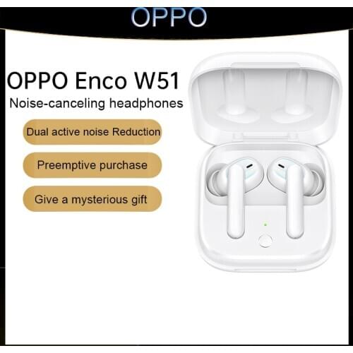 OPPO W51 Enco Earphones Noise Cancellation Wireless Earphones Bluetooth TWS Headset Game/Music/Call Headset Phone Universal