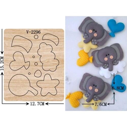 New Elephant wooden dies cutting dies for scrapbooking Multiple sizes V-2296