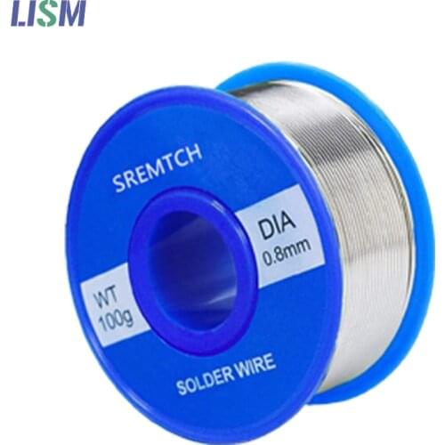 NEW 100g/50g 0.8mm FLUX 2.0% 45FT Tin Lead Tin Wire Melt Rosin Core Solder Soldering Wire Roll No-clean