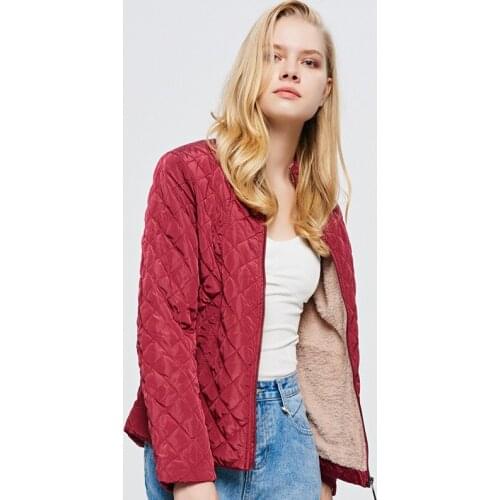 2021 Autumn Winter Womens Warmth Light And Thin Hair Liner Womens Casual Simple Tong'qin Cotton Coat Top