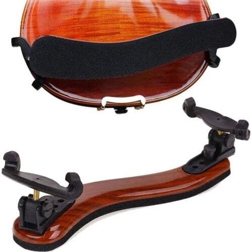 Adjustable Universal Type Violin Shoulder Rest Plastic Black Padded for 3/4 & 4/4 Fiddle Acoustic Violin Shoulder Pad Accessory
