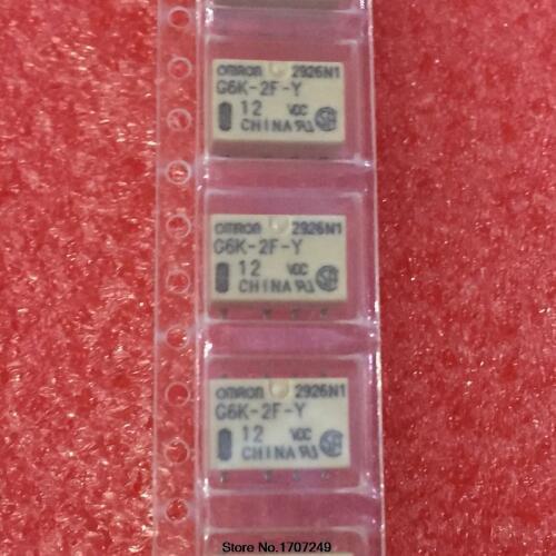 DHL Free Shipping 100PCS new original Omron Relay G6K-2F-Y-12VDC G6K-2F-Y-DC12V G6K-2F-Y-12V G6K-2F-Y 12VDC 1A 8Pin