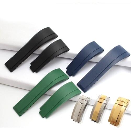 Watch Bracelet For Rolex DAYTONA WATER GHOST SUBMARINER Watch Accessories Insurance Clasp Rubber Strap Silicone Watch Band Chain