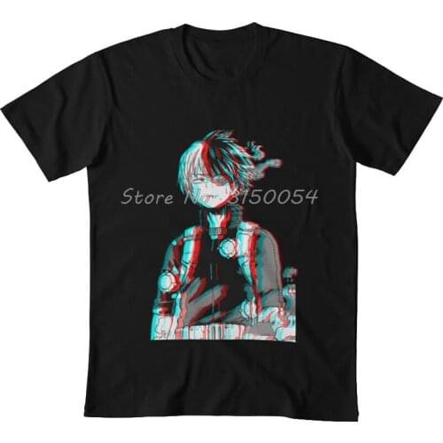 Shoto Todoroki T Shirt Shoto Todoroki 3d Anime Mha T-shirt Men Cotton O-neck Tshirt Hip Hop Tees Tops Harajuku